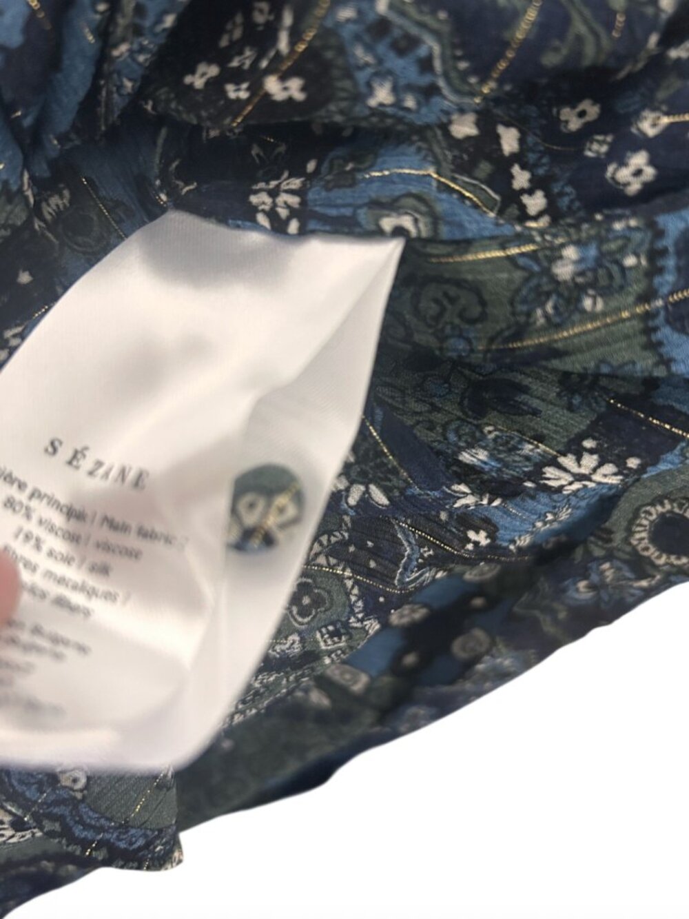 SEZANE TIANNA SHIRT ARIZONA BLUE 2 - Picture 9 of 9